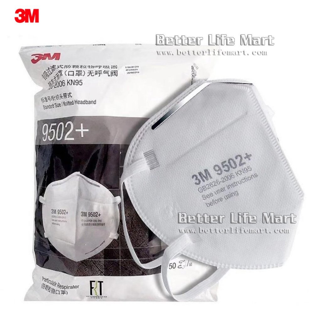3M 9502+ KN95 Face mask,50pcs/bag, headband
